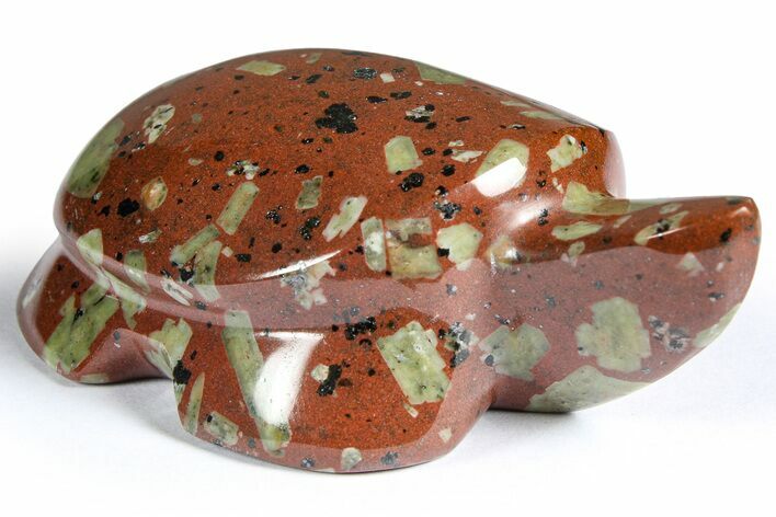 Polished Chinese Writing Rock Turtle - South Africa #366820
